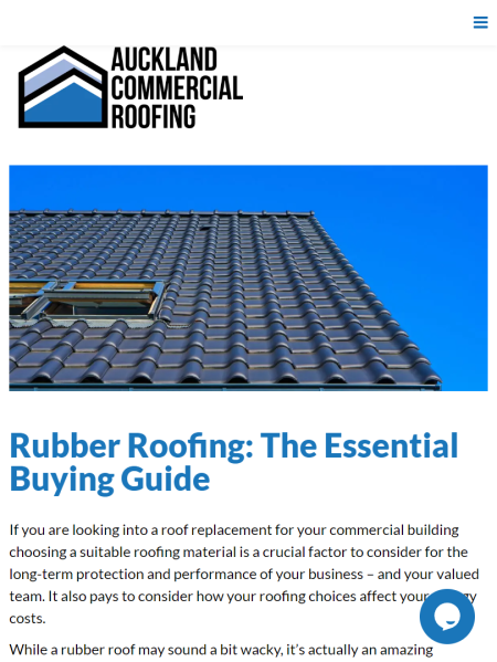 auckland commercial roofing - rubber roofing cover