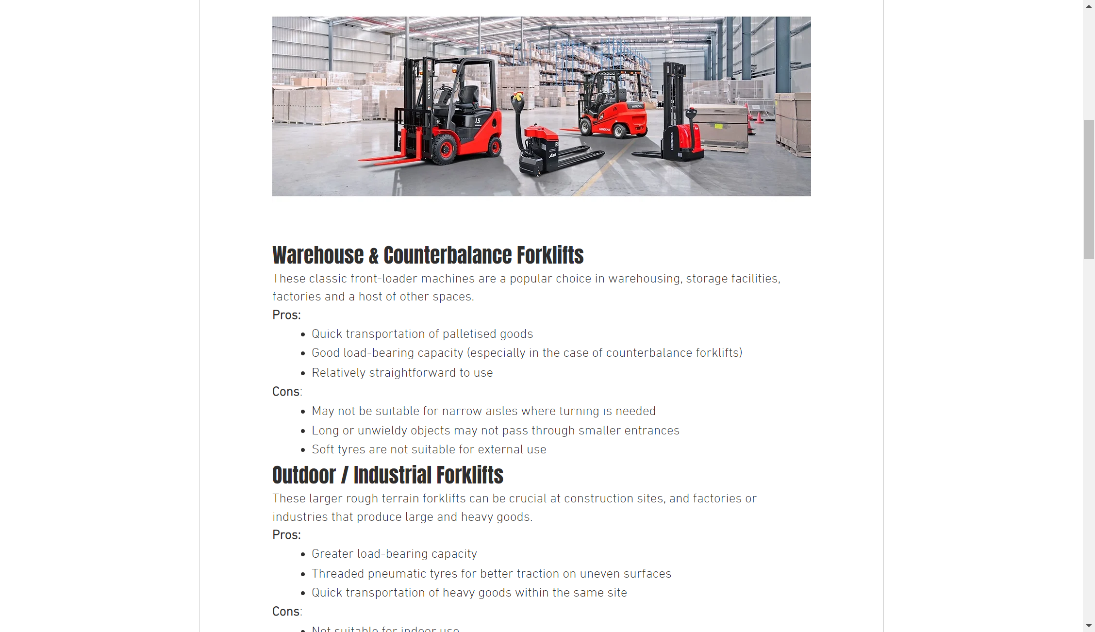 northern forklifts pros cons 2