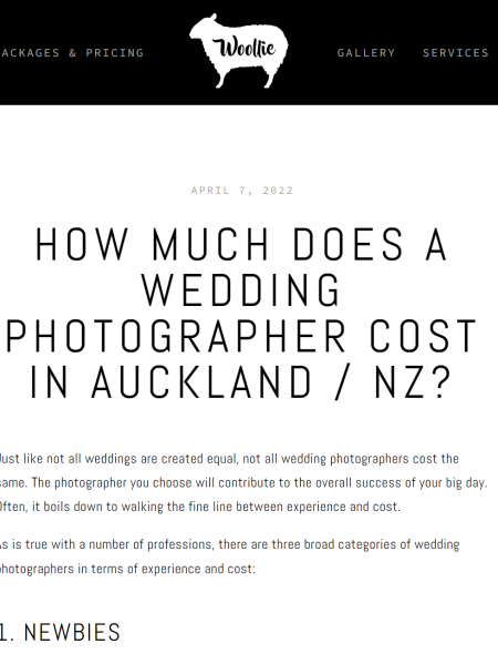 woollie weddings - photographer cost 1